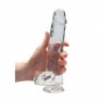 Gode avec Testicules Crystal Clear 22 cm - photo 1