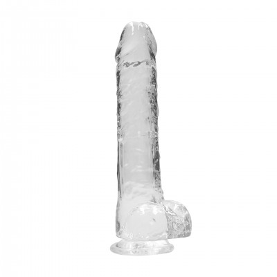 Gode avec Testicules Crystal Clear 25,4 cm Image