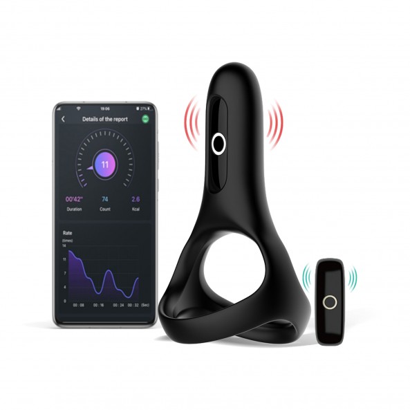 Anneau Cockring Vibrant Connecté Rise Smart Wearable