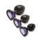 Plug bijou Métallique Cœur Gunmetal - Améthyste Violet Large