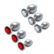 Plug bijou Métallique Rond Silver - Diamant