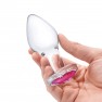 Kit 3 Plugs Anal Heart Jewel Glass Training - photo 2