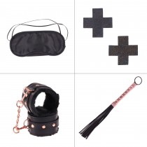 Kit BDSM 4 Pièces Simili Cuir Brat