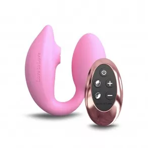 Stimulateur Clitoris et Point-G Télécommandé Wonderlover Rose