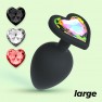 Plug Anal Large Cuore avec 4 Strass Cœur Interchangeables - photo 8