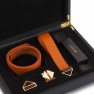 Collier Ajustable avec Laisse Cuir Brun et Métal - photo 7